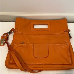 Avorio Orange Italian Leather Purse